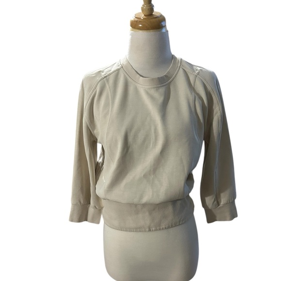 Lululemon Softstreme Ribbed Hem Pullover, Natural Ivory, 6 - Picture 3 of 6